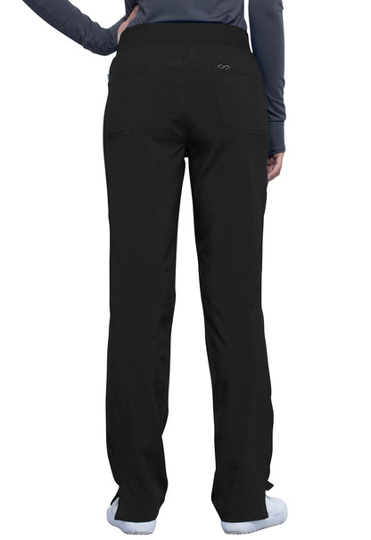 Women's Mid Rise Tapered Leg Scrub Pant - CK065A - Black