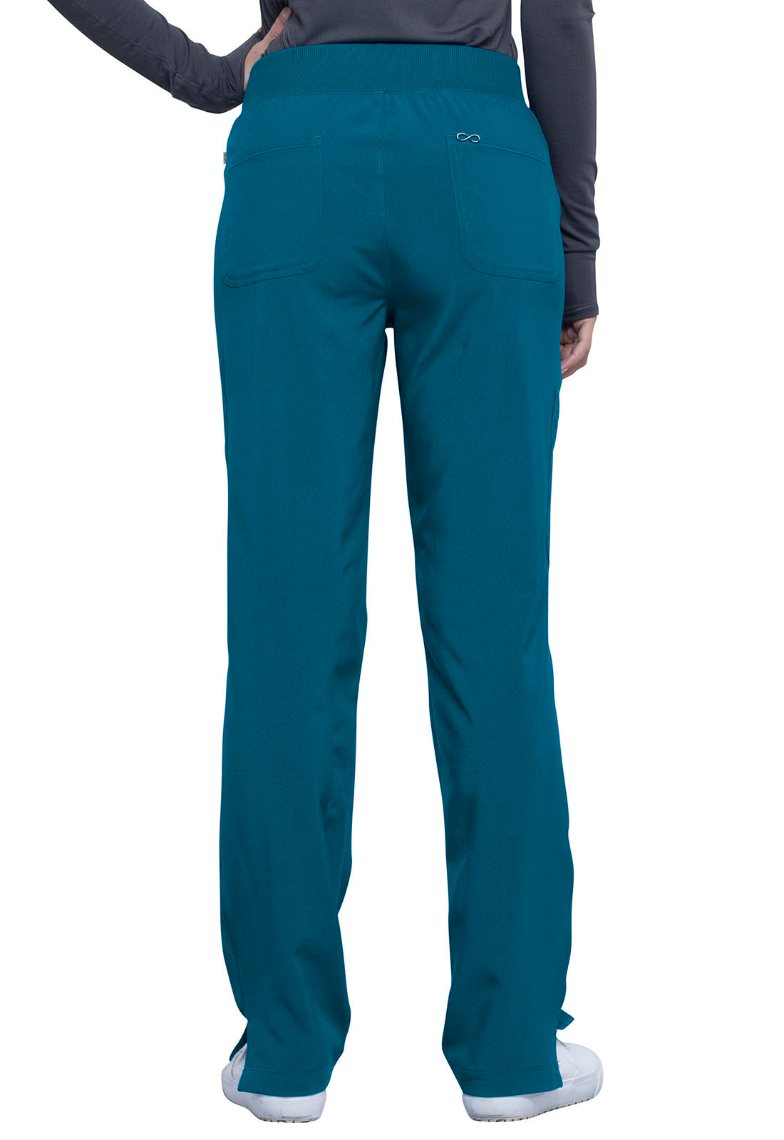 Women's Mid Rise Tapered Leg Scrub Pant - CK065A - Caribbean Blue