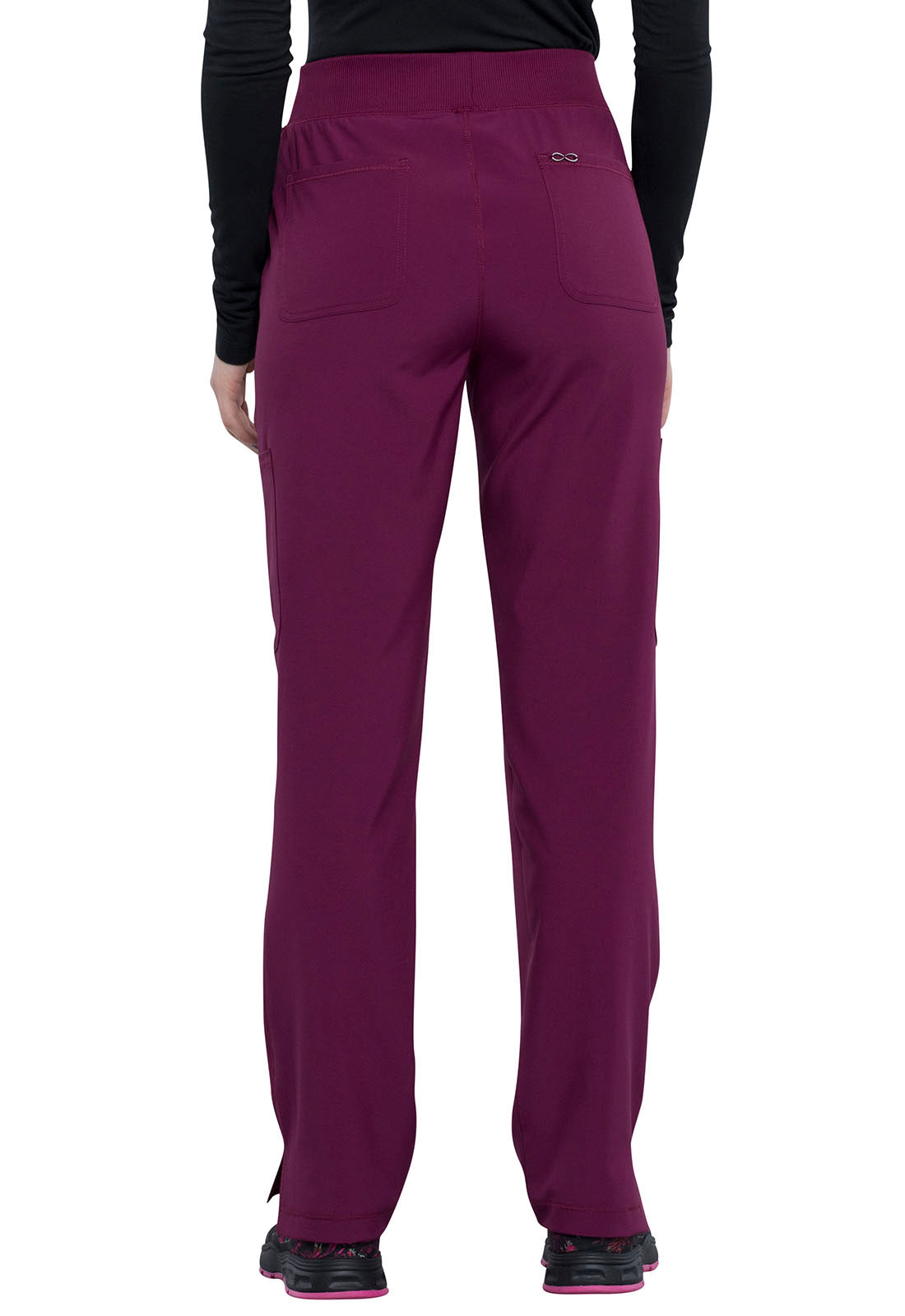 Women's Mid Rise Tapered Leg Scrub Pant - CK065A - Wine