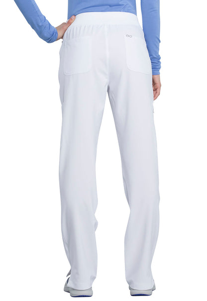 Women's Mid Rise Tapered Leg Scrub Pant - CK065A - White