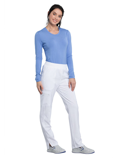 Women's Mid Rise Tapered Leg Scrub Pant - CK065A - White