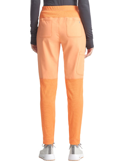 Women's High-Rise Skinny Leg Pant - CK067A - Peach Linen