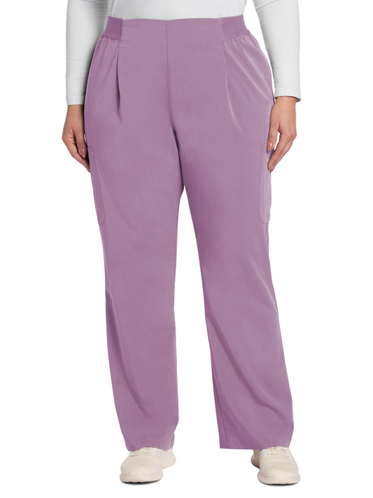 Women's 5-Pocket Mid Rise Moderate Flare Leg Pant - CK093A - Mauve Haze