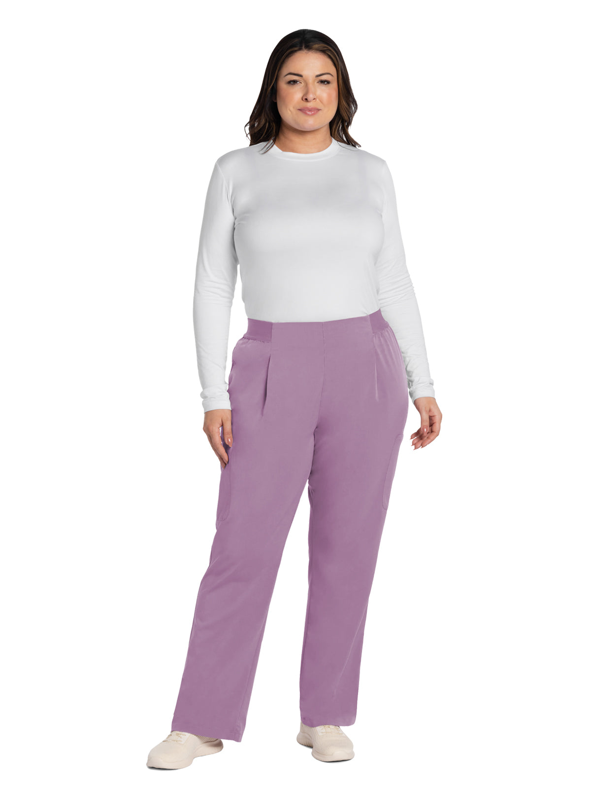 Women's 5-Pocket Mid Rise Moderate Flare Leg Pant - CK093A - Mauve Haze