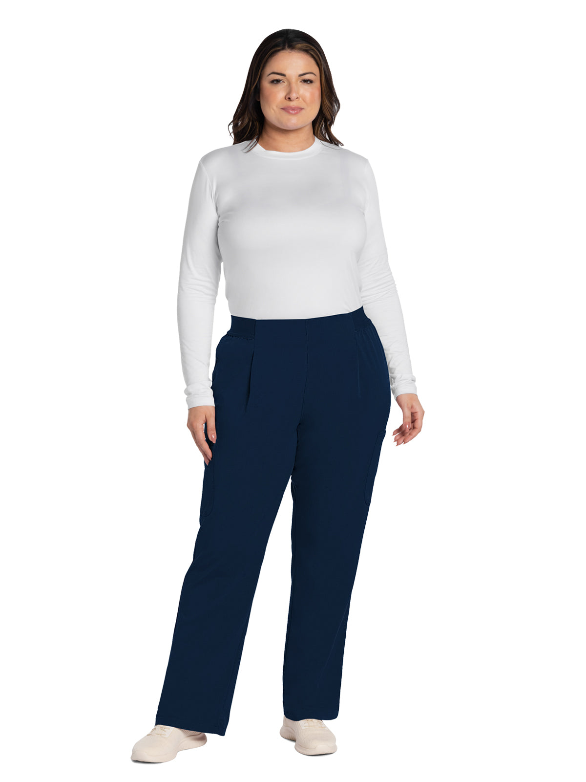 Women's 5-Pocket Mid Rise Moderate Flare Leg Pant - CK093A - Navy