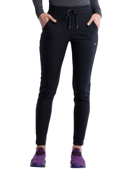 Women's 5 Pocket Tapered Leg Pant - CK095 - Black