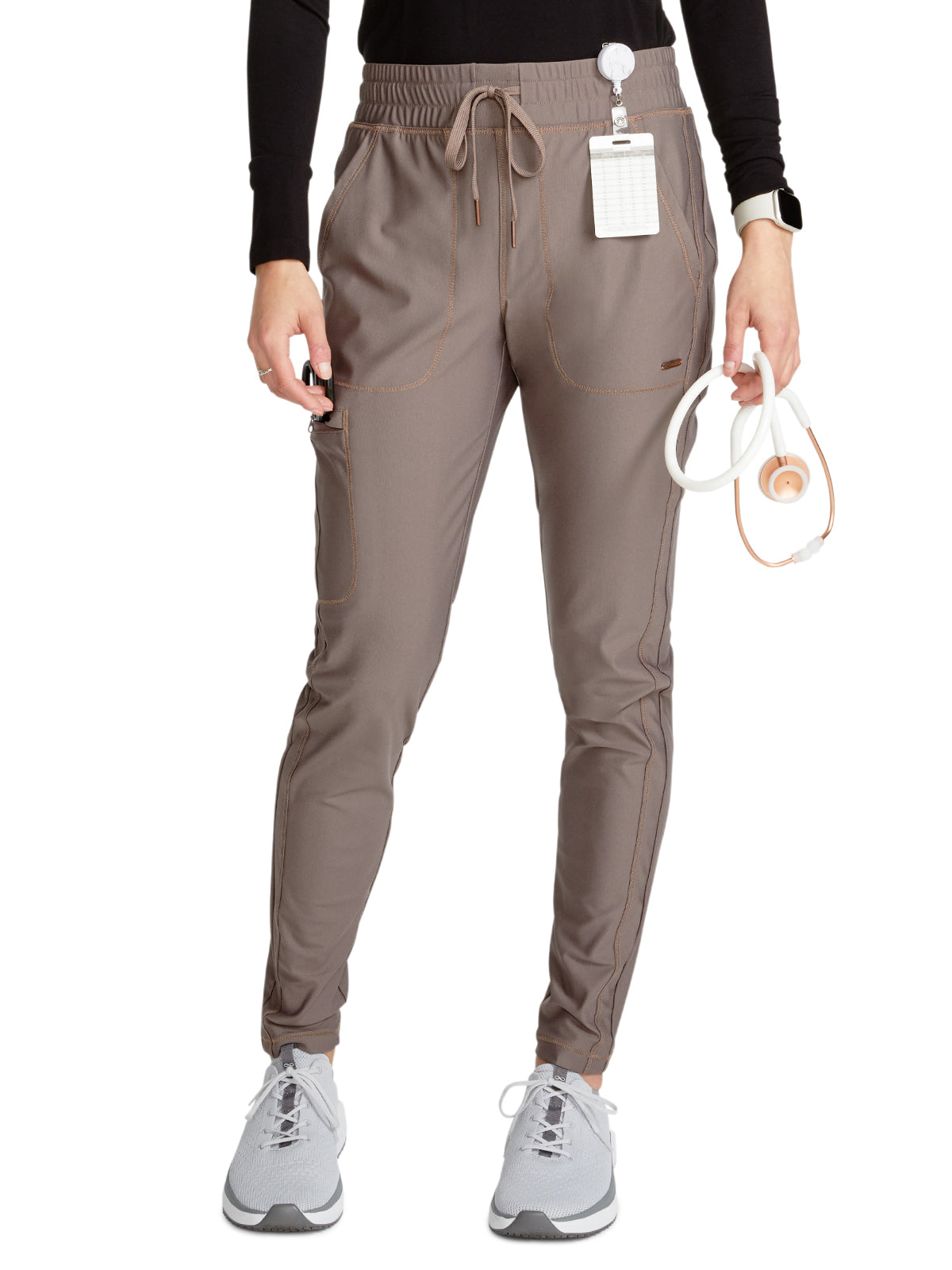 Women's 5 Pocket Tapered Leg Pant - CK095 - Iron