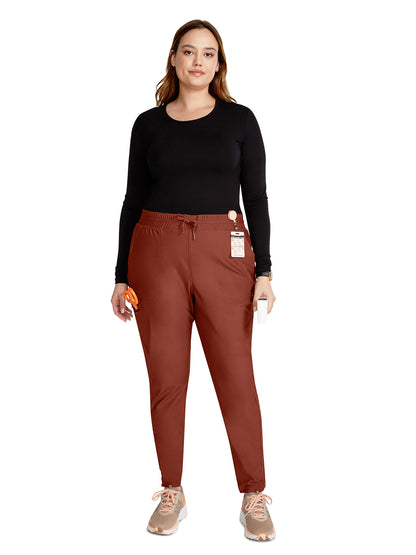 Women's 5 Pocket Tapered Leg Scrub Pant - CK095 - Masala