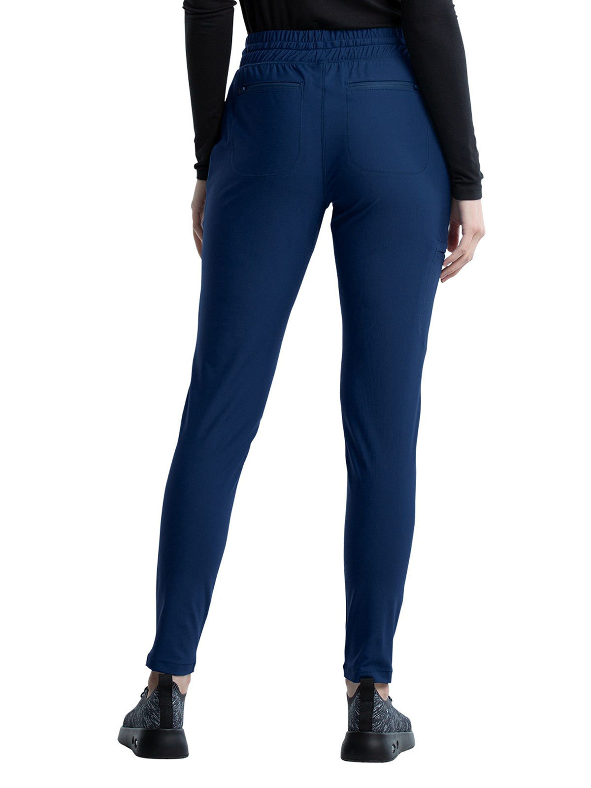 Women's 5 Pocket Tapered Leg Scrub Pant - CK095 - Navy