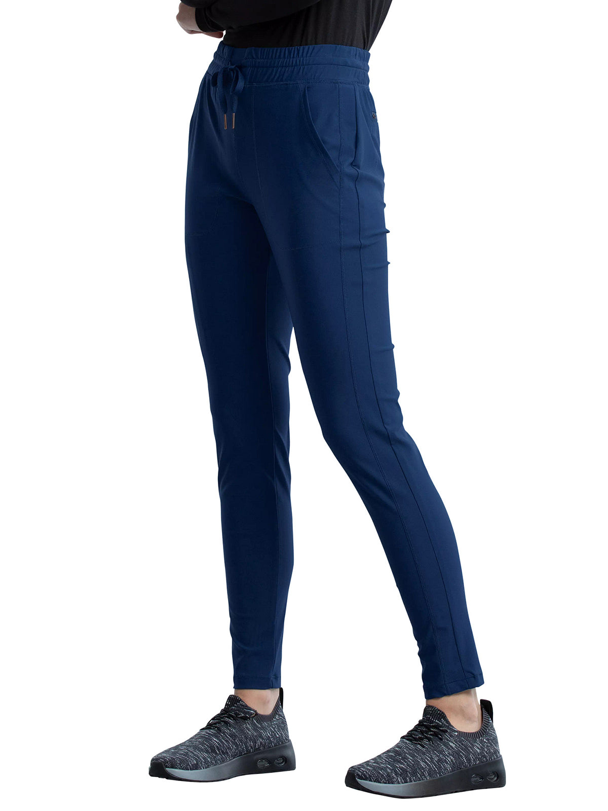 Women's 5 Pocket Tapered Leg Scrub Pant - CK095 - Navy