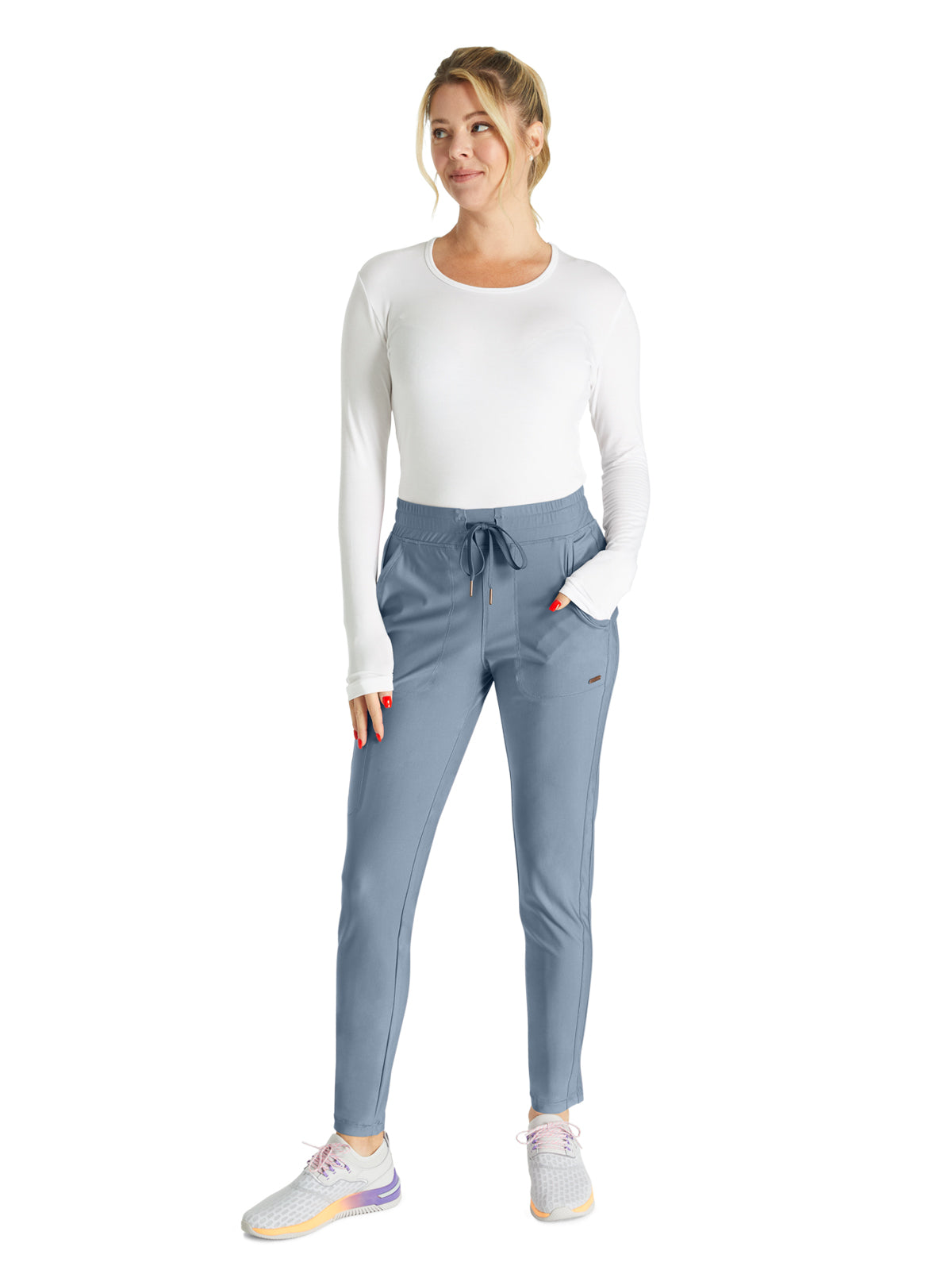 Women's 5 Pocket Tapered Leg Pant - CK095 - Ocean Ash