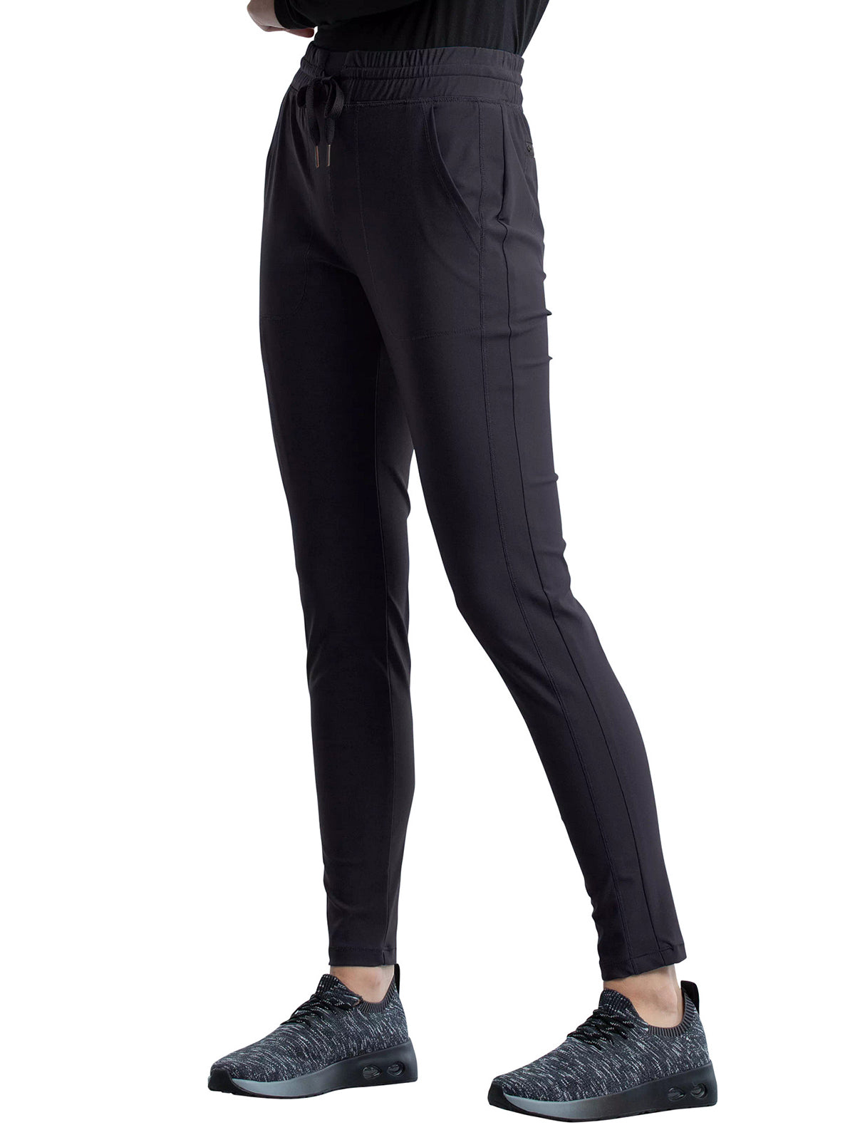 Women's 5 Pocket Tapered Leg Scrub Pant - CK095 - Pewter