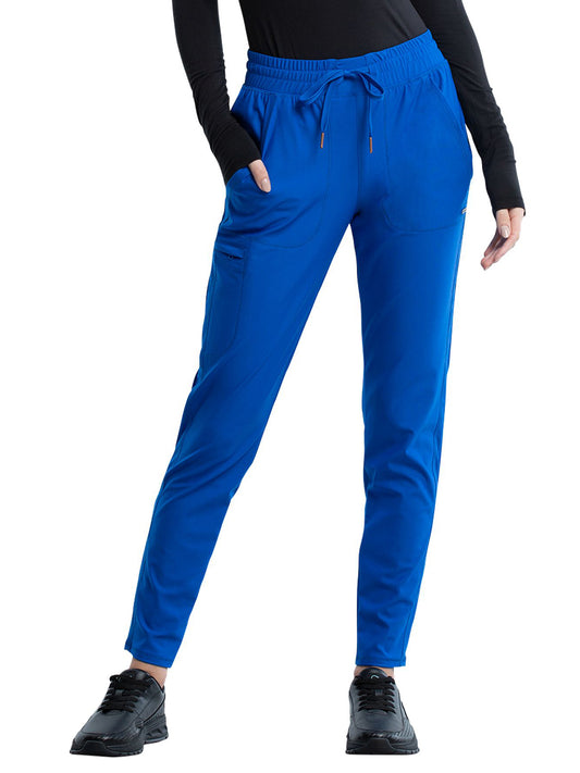 Women's 5 Pocket Tapered Leg Scrub Pant - CK095 - Royal