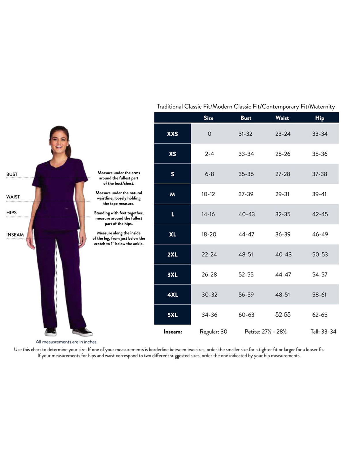 Women's 5 Pocket Tapered Leg Scrub Pant - CK095 - Royal