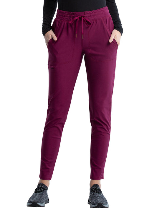 Women's 5 Pocket Tapered Leg Pant - CK095 - Wine