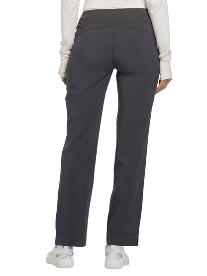 Women's 4-Pocket Mid Rise Tapered Leg Scrub Pant - CK100A - Pewter