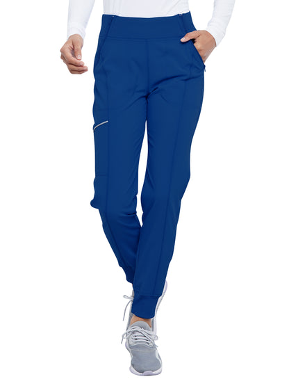 Women's Elastic Waistband Mid Rise Jogger Pant - CK110A - Galaxy Blue