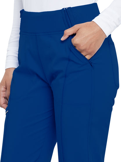 Women's Elastic Waistband Mid Rise Jogger Pant - CK110A - Galaxy Blue