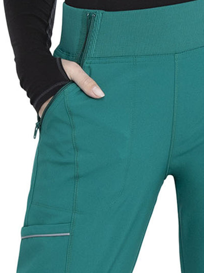 Women's Elastic Waistband Mid Rise Jogger Pant - CK110A - Hunter Green