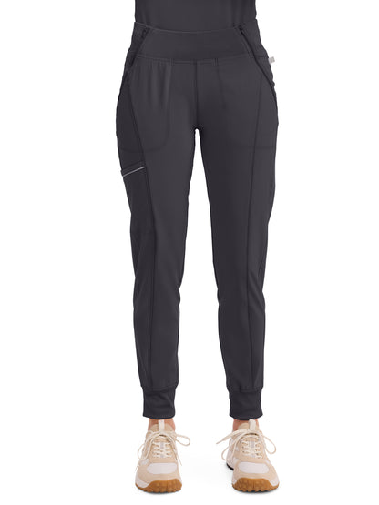 Women's 5-Pocket Mid Rise Jogger Pant - CK110A - Pewter