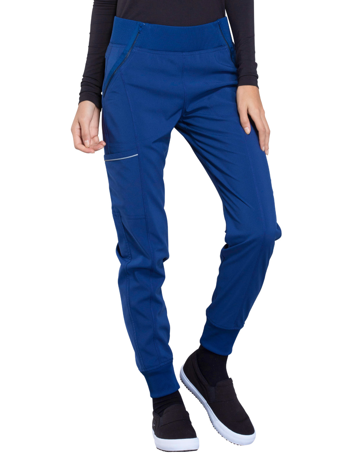 Women's Elastic Waistband Mid Rise Jogger Pant - CK110A - Royal