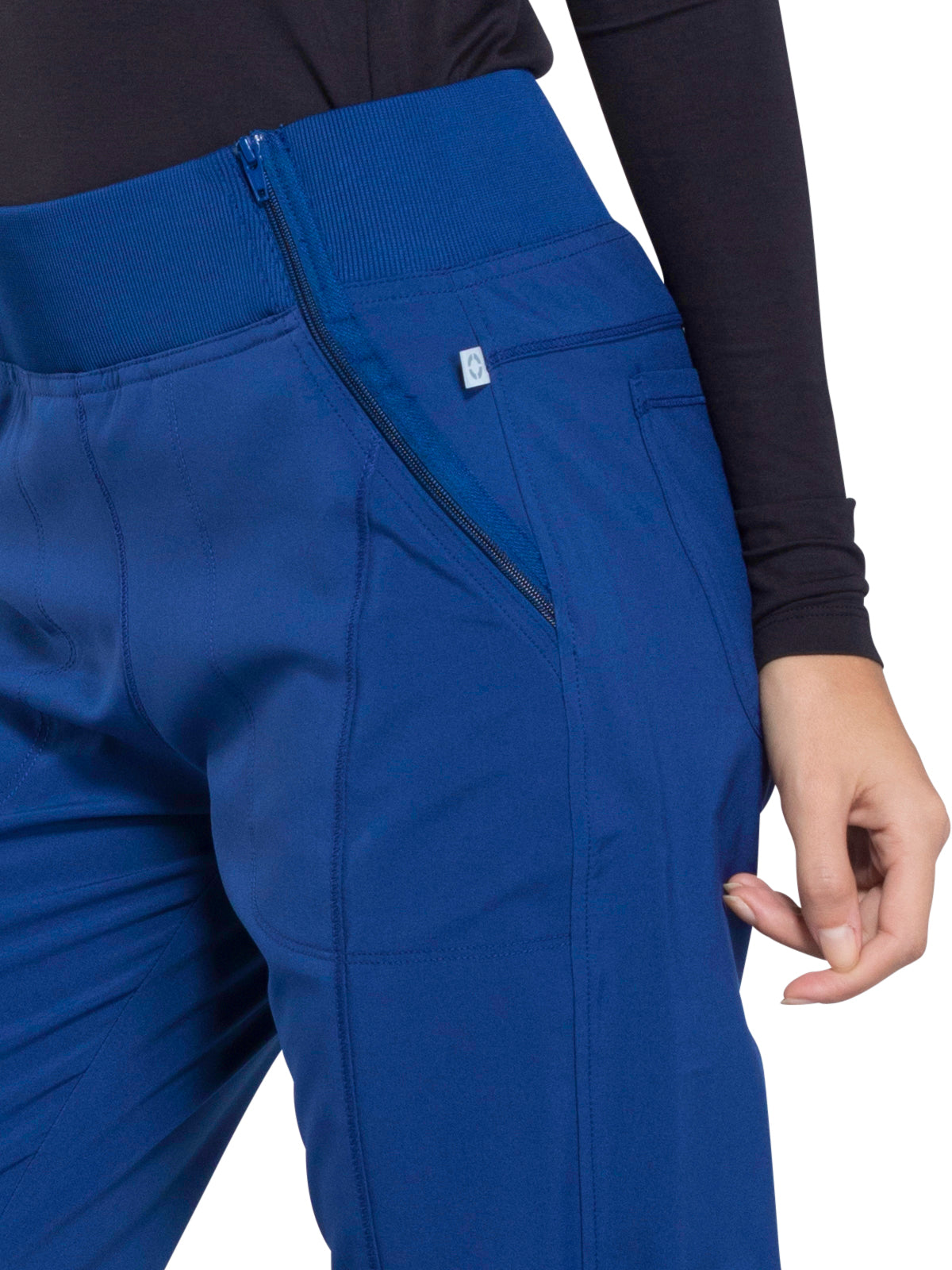 Women's Elastic Waistband Mid Rise Jogger Pant - CK110A - Royal