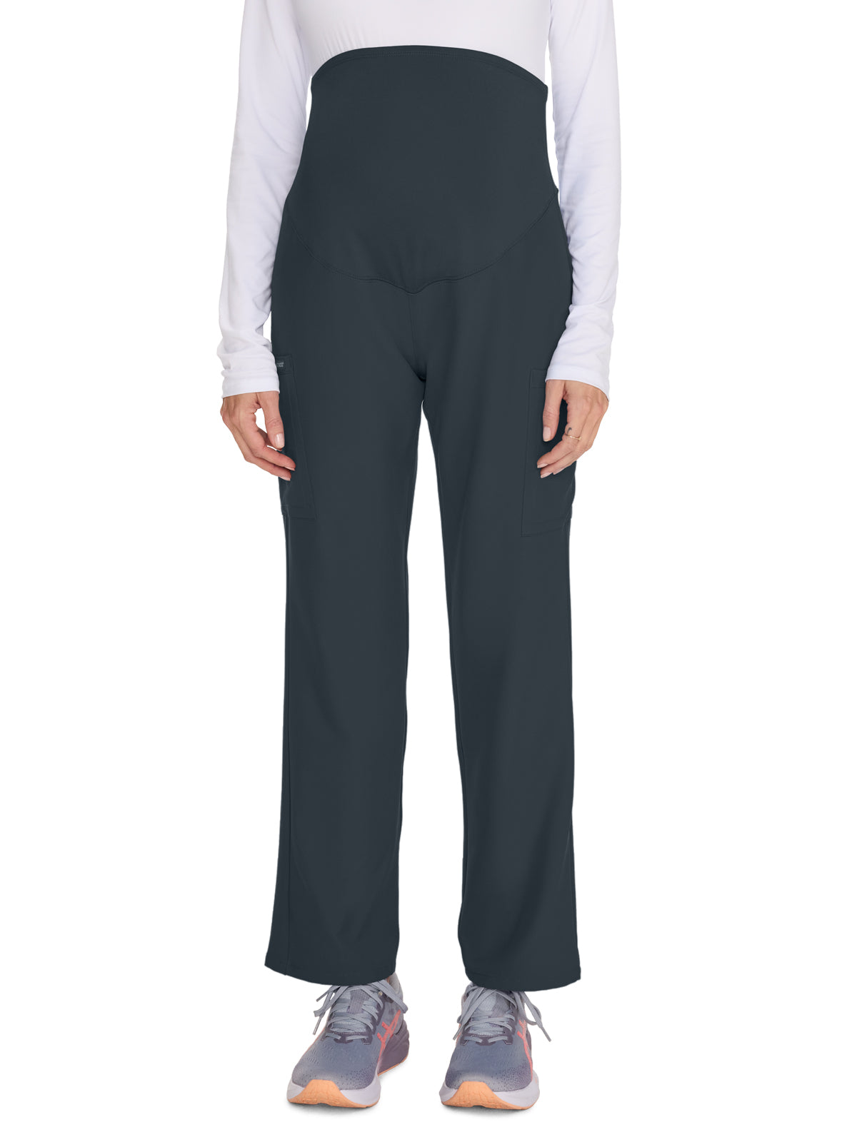 Women's 3-Pocket Maternity Straight Leg Pant - CK118A - Pewter