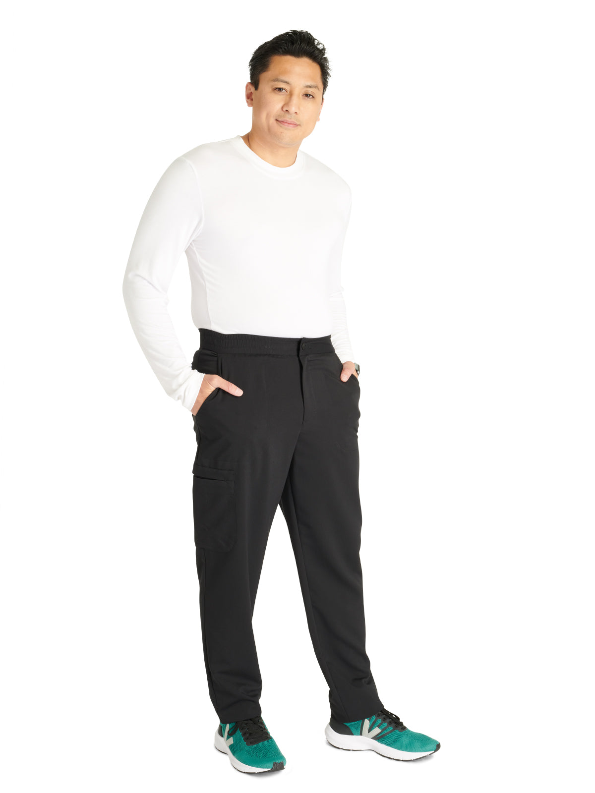 Men's Tapered Leg Scrub Pant - CK131A - Black