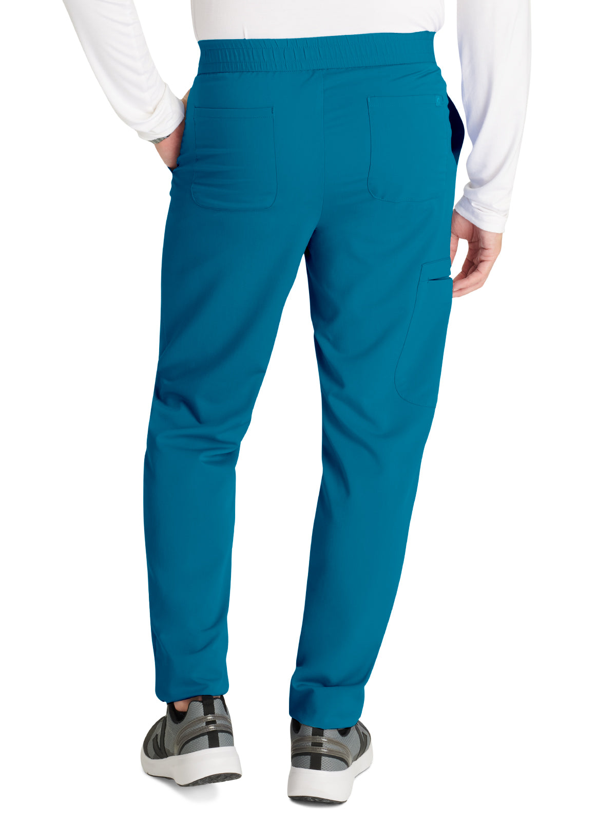 Men's Tapered Leg Scrub Pant - CK131A - Caribbean Blue