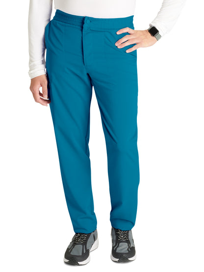 Men's Tapered Leg Scrub Pant - CK131A - Caribbean Blue