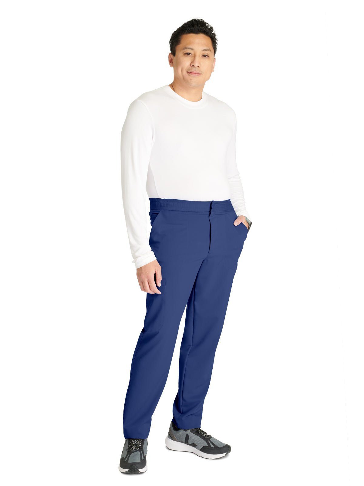 Men's Tapered Leg Scrub Pant - CK131A - Navy