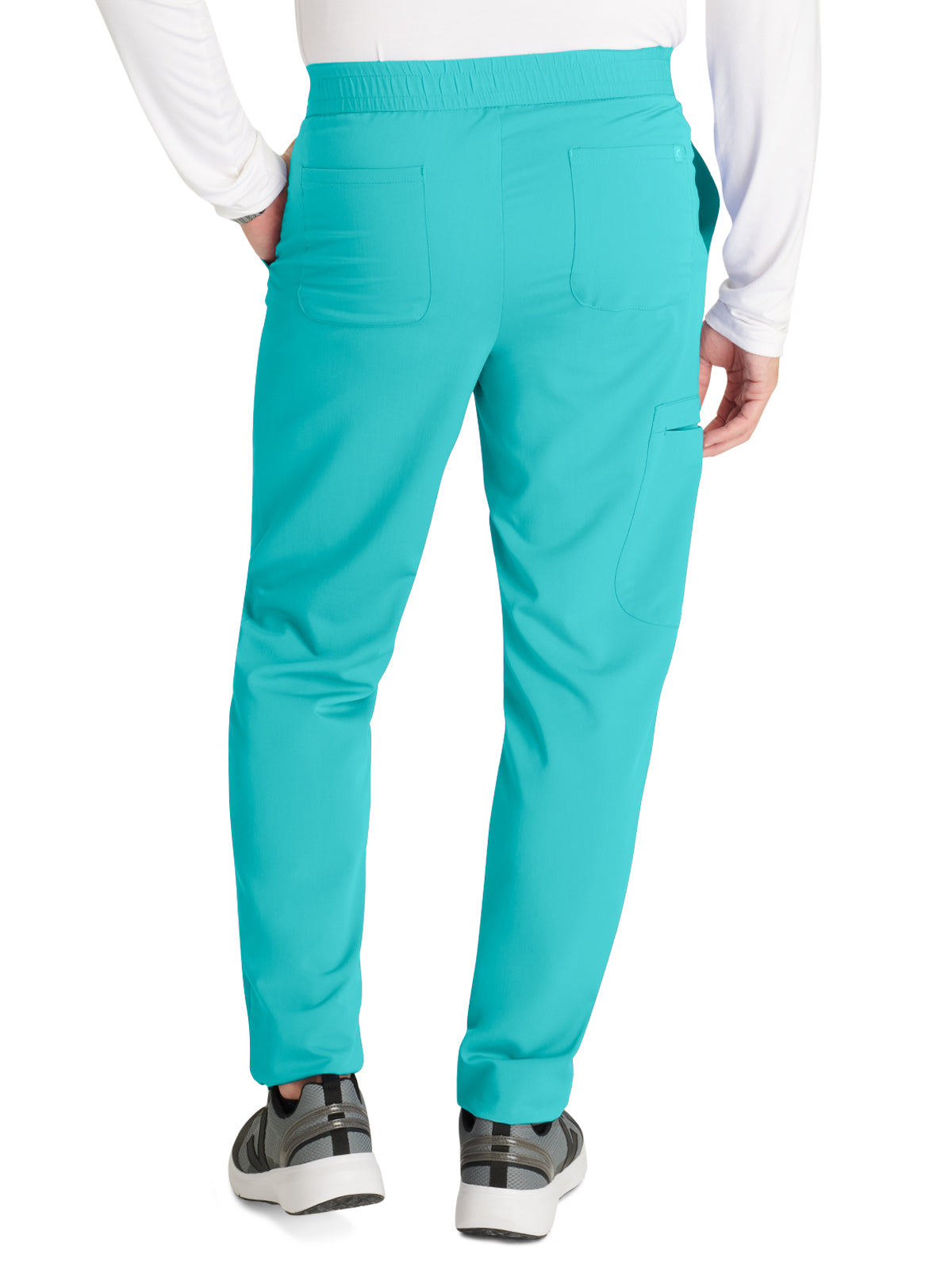 Men's Tapered Leg Scrub Pant - CK131A - Teal Blue