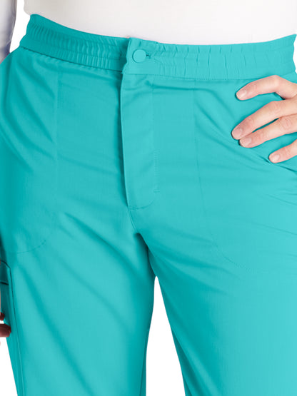 Men's Tapered Leg Scrub Pant - CK131A - Teal Blue