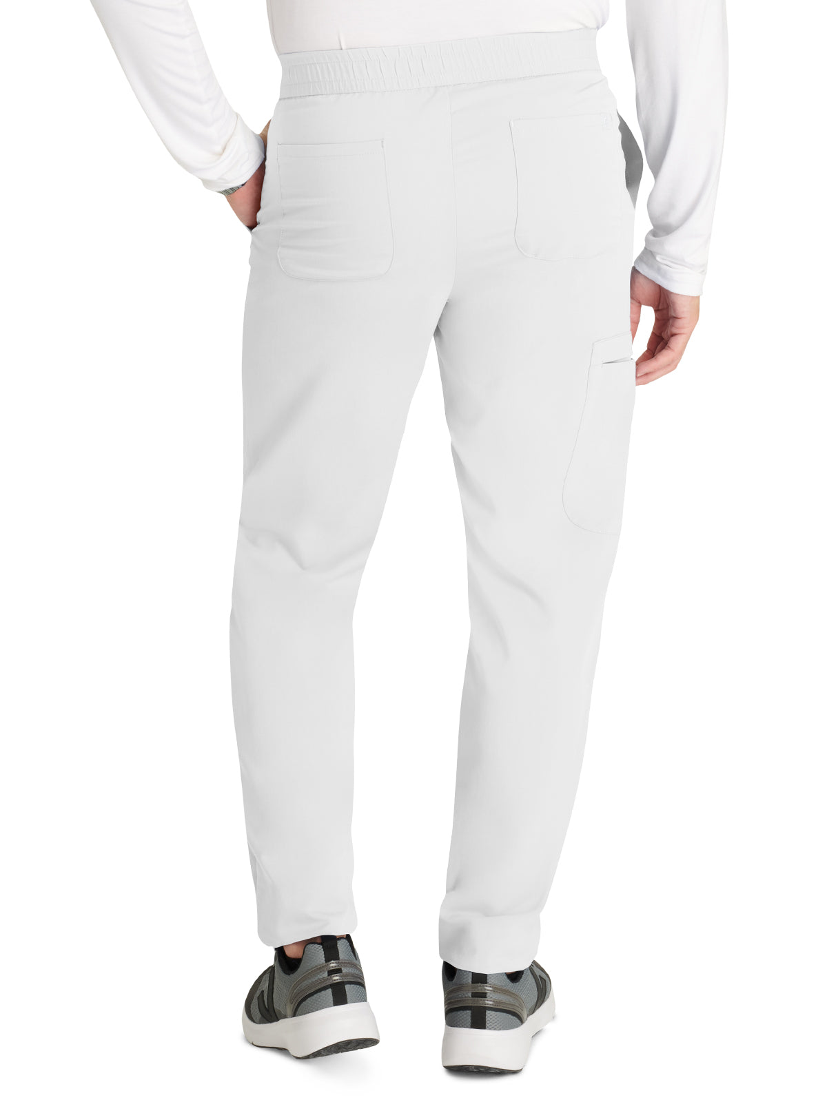 Men's Tapered Leg Scrub Pant - CK131A - White