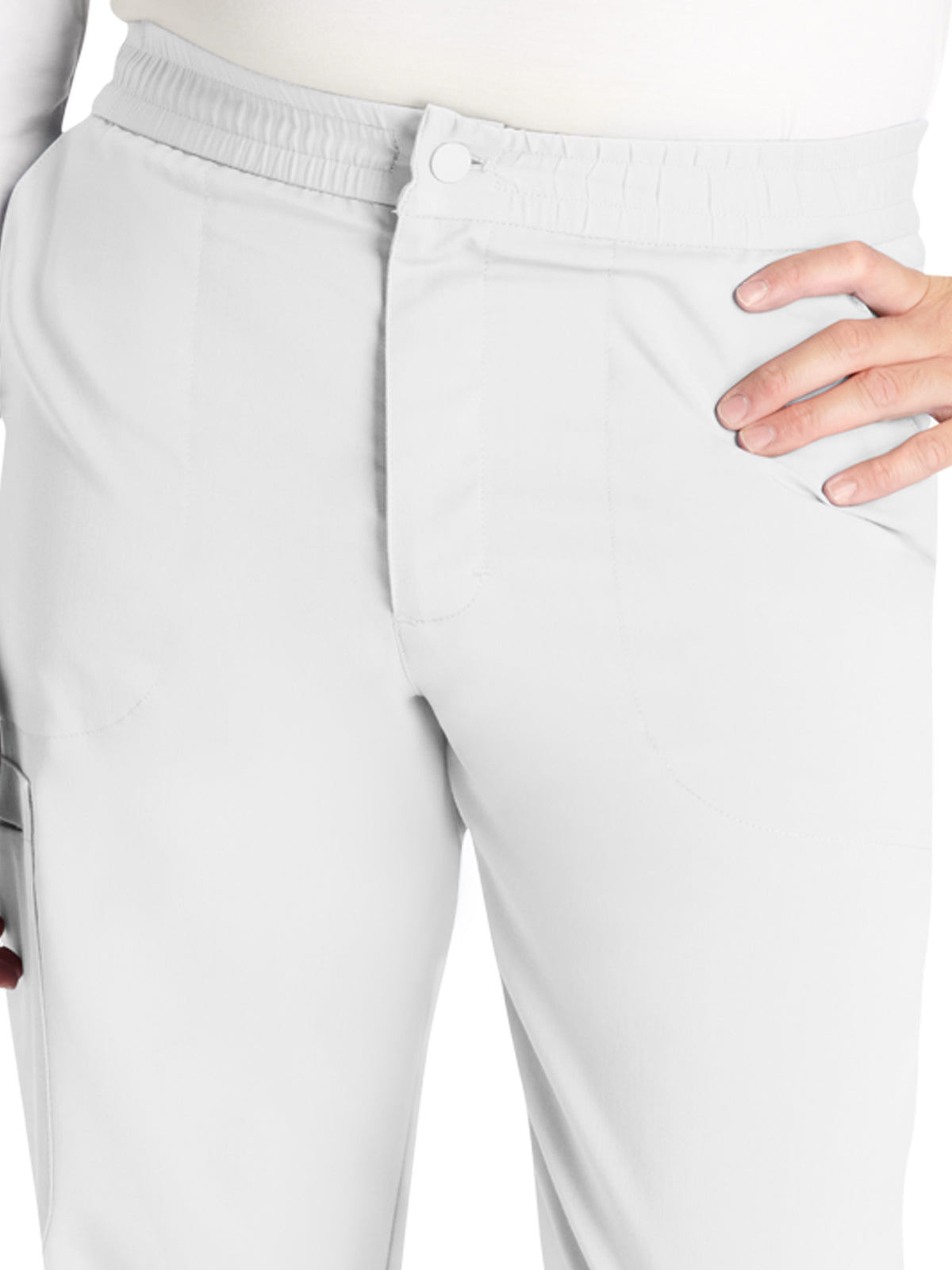 Men's Tapered Leg Scrub Pant - CK131A - White