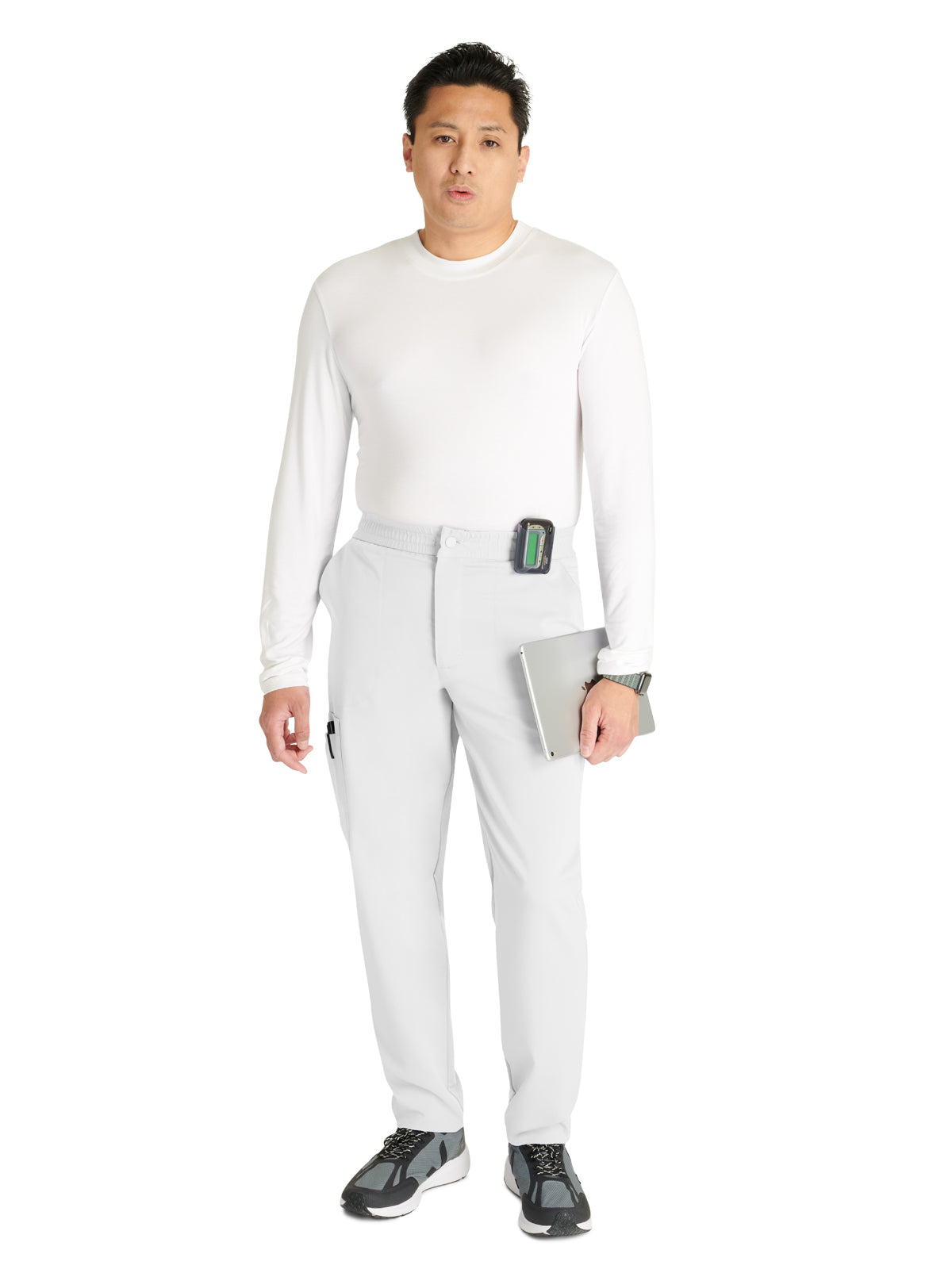 Men's Tapered Leg Scrub Pant - CK131A - White