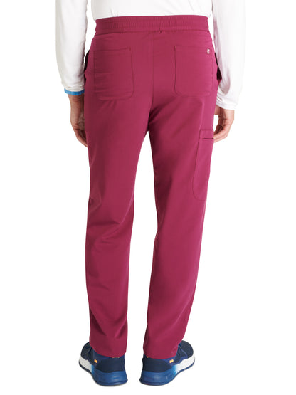 Men's Tapered Leg Scrub Pant - CK131A - Wine