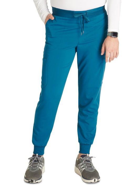 Men's Mid Rise Jogger Scrub Pant - CK132A - Caribbean Blue