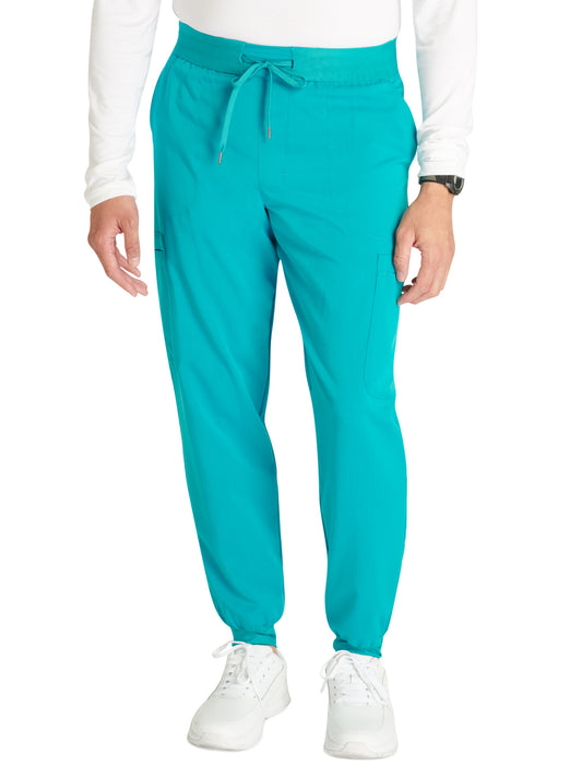 Men's Mid Rise Jogger Scrub Pant - CK132A - Teal Blue