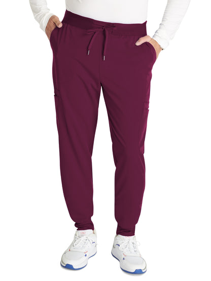 Men's Mid Rise Jogger Scrub Pant - CK132A - Wine