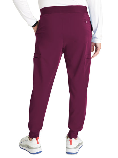 Men's Mid Rise Jogger Scrub Pant - CK132A - Wine