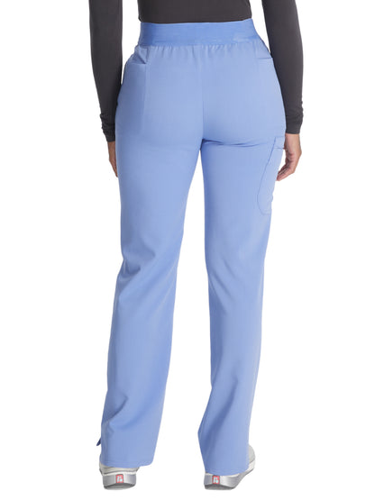 Women's Mid Rise Pull On Straight Leg Scrub Pant - CK136A - Ciel