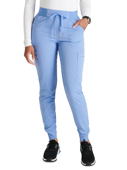 Women's Mid Rise Pull On Jogger Scrub Pant - CK138A - Ciel