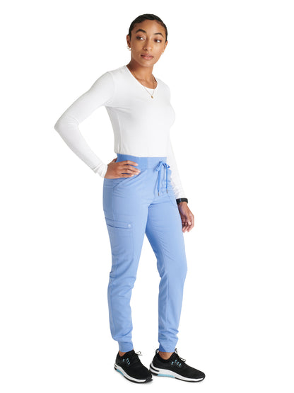 Women's Mid Rise Pull On Jogger Scrub Pant - CK138A - Ciel