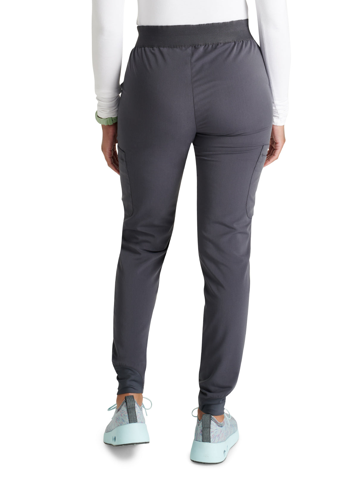 Women's Mid Rise Pull On Jogger Scrub Pant - CK138A - Pewter