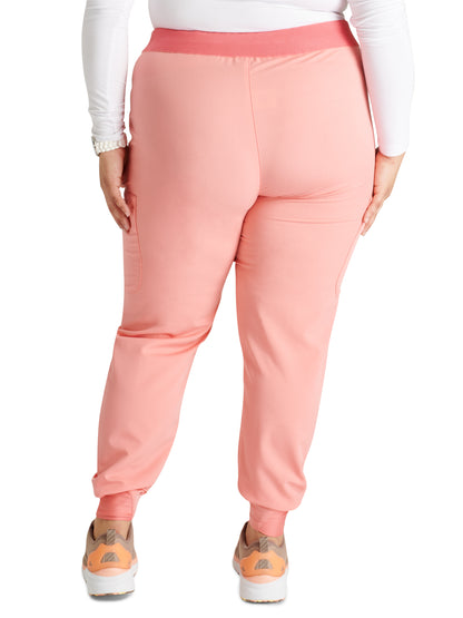 Women's Mid Rise Pull On Jogger Scrub Pant - CK138A - Sugar Melon