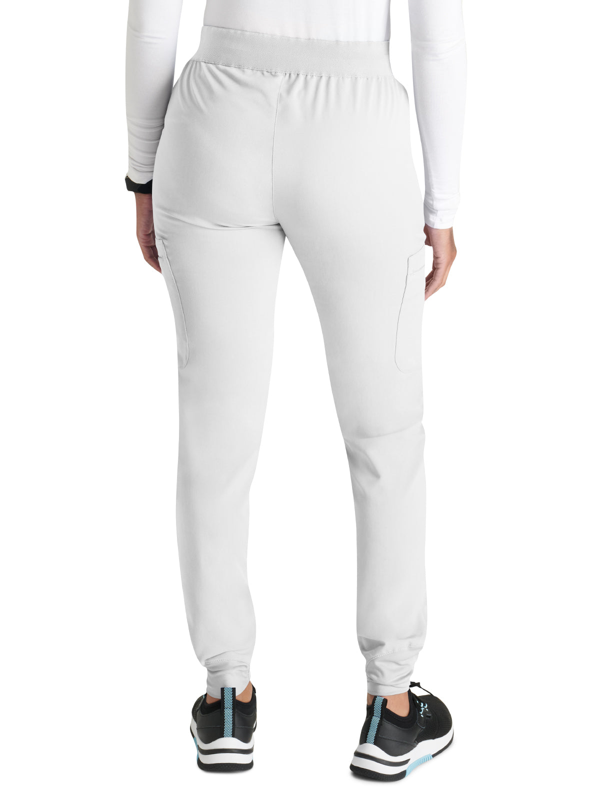 Women's Mid Rise Pull On Jogger Scrub Pant - CK138A - White