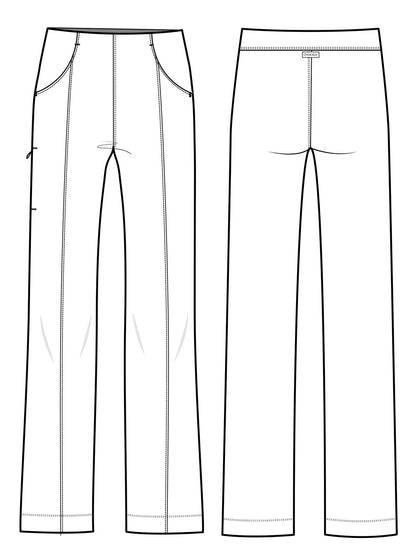 Women's 3-Pocket Wide Leg Pant - CK162 - Pewter