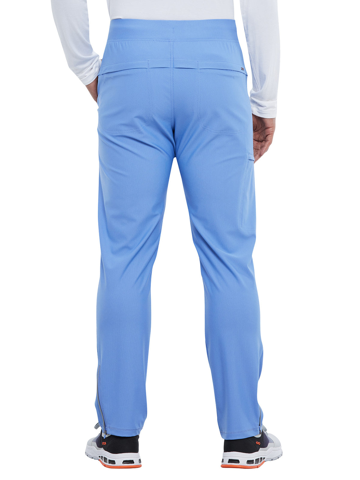 Men's Faux Front Fly Tapered Leg Pull-on Scrub Pant - CK185 - Ciel Blue