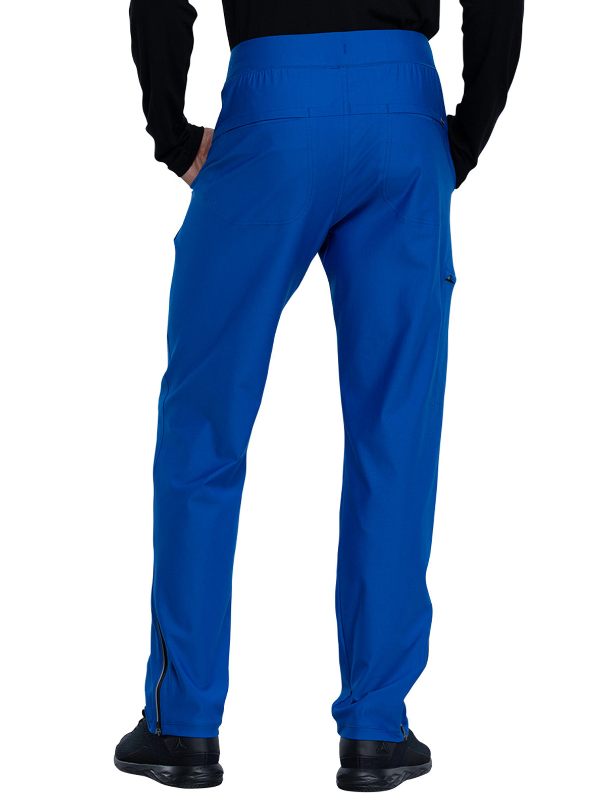 Men's Faux Front Fly Tapered Leg Pull-on Scrub Pant - CK185 - Royal